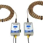 DLD100 Distance to Leak Sensors connected